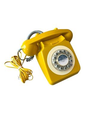 Retro Phone Mustard Yellow